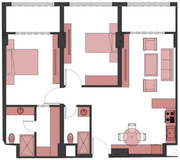 2 Bed Room