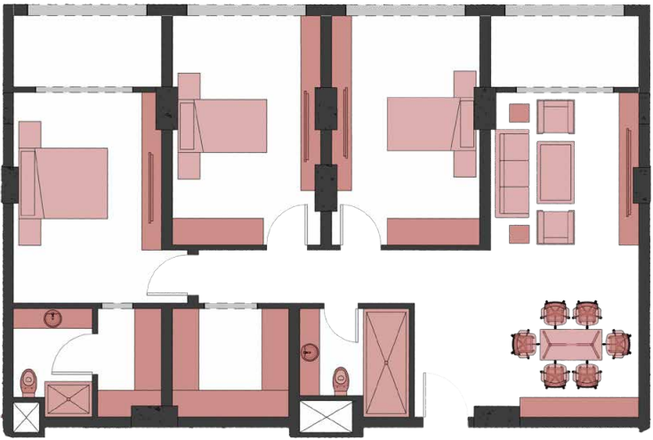 3 Bed Room